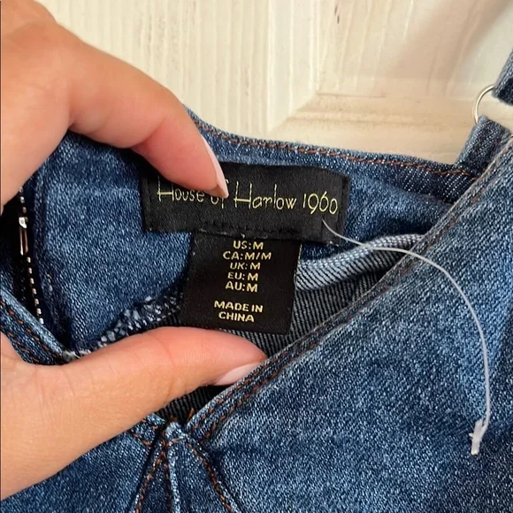 Blue Denim Spaghetti Strap Dress - Picture 3 of 4